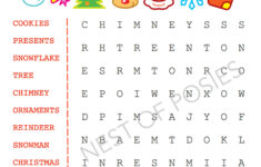 Christmas Word Puzzle Printables For Kids - Nest Of Posies intended for Christmas Search Word Puzzles