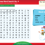 Christmas   Word Search #4   Super Simple With Christmas Word Search 4Th Grade