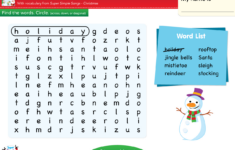 Christmas - Word Search #8 - Super Simple inside Easy Word Search Christmas