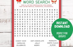 Christmas Word Search Christmas Game For Kids Printable in 247 Word Search Christmas