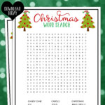 Christmas Word Search / Christmas Party Games / Xmas Puzzle / Fun For Christmas Word Search Game