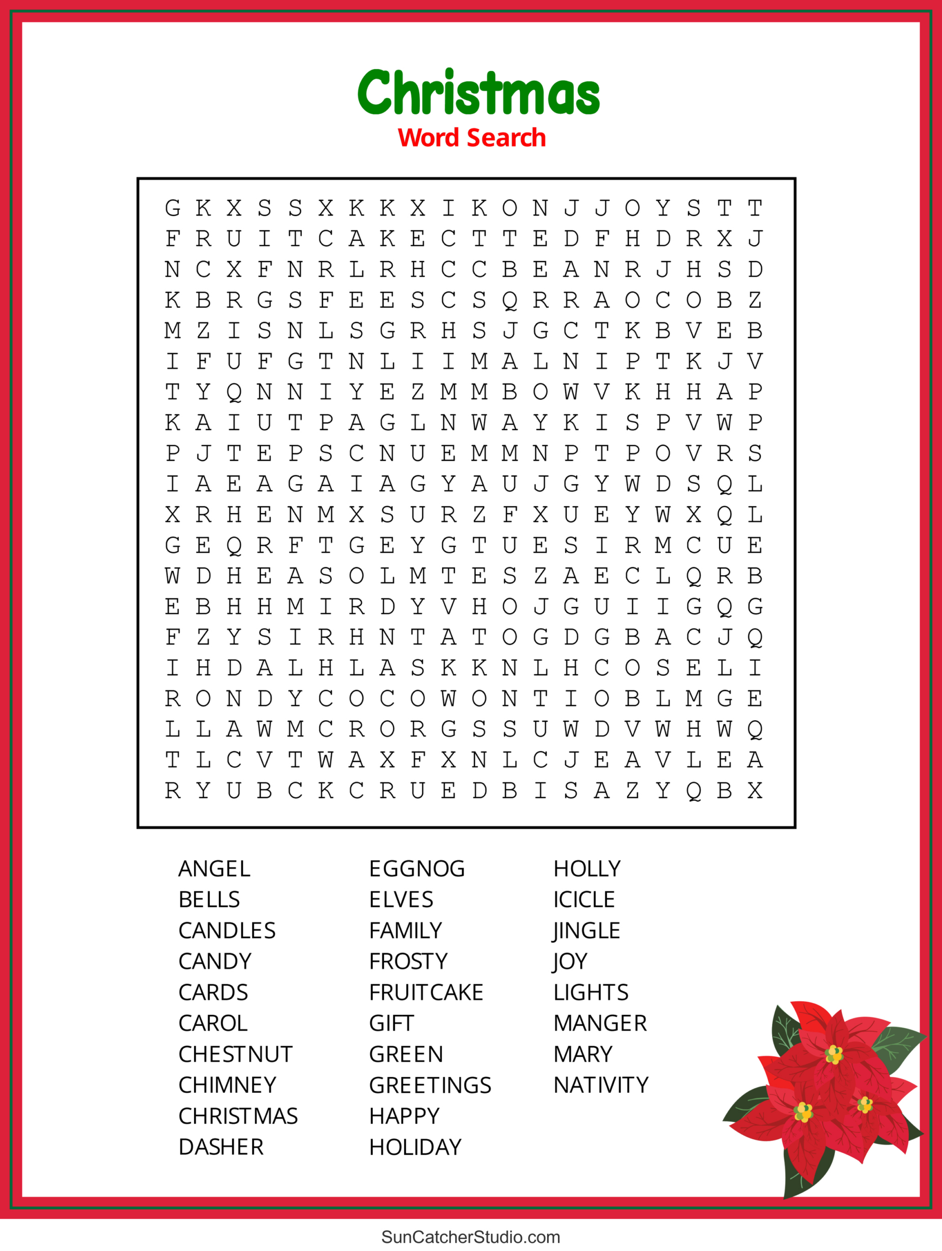 Christmas Word Search (Free Printable Pdf Puzzles) – Diy Projects within Difficult Christmas Word Search Printable