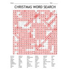 Christmas Word Search Printable Download Pdf Instant Digital Inside Christmas Word Search Key