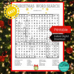 Christmas Word Search Printable Puzzle With Answer, Easy Kid Throughout Christmas Decorating Word Search Answers