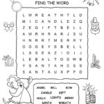 Christmas Word Search Printable With Ten Words | Planerium Inside Christmas Element Word Search