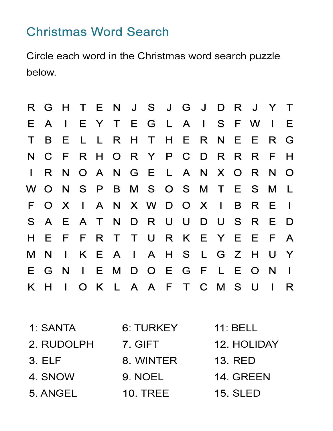 Christmas Word Search Puzzle - All Esl within Christmas Word Searches And Crossword Puzzles