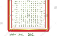 Christmas Word Search Puzzle Answers Party Stock Vector (Royalty with Christmas Party Word Search Answers