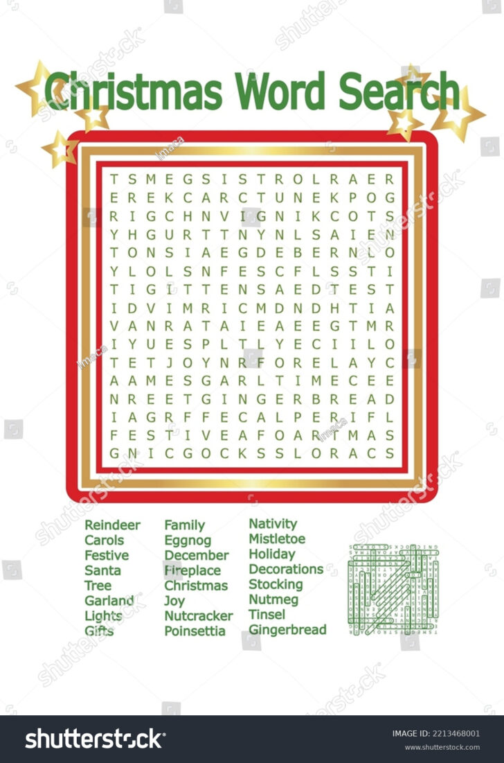 Christmas Party Word Search Answers