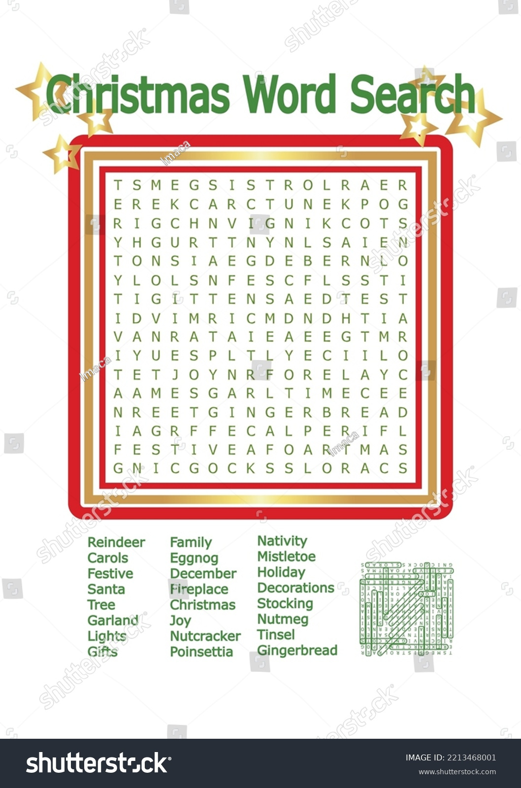 Christmas Word Search Puzzle Answers Party Stock Vector (Royalty with Christmas Party Word Search Answers