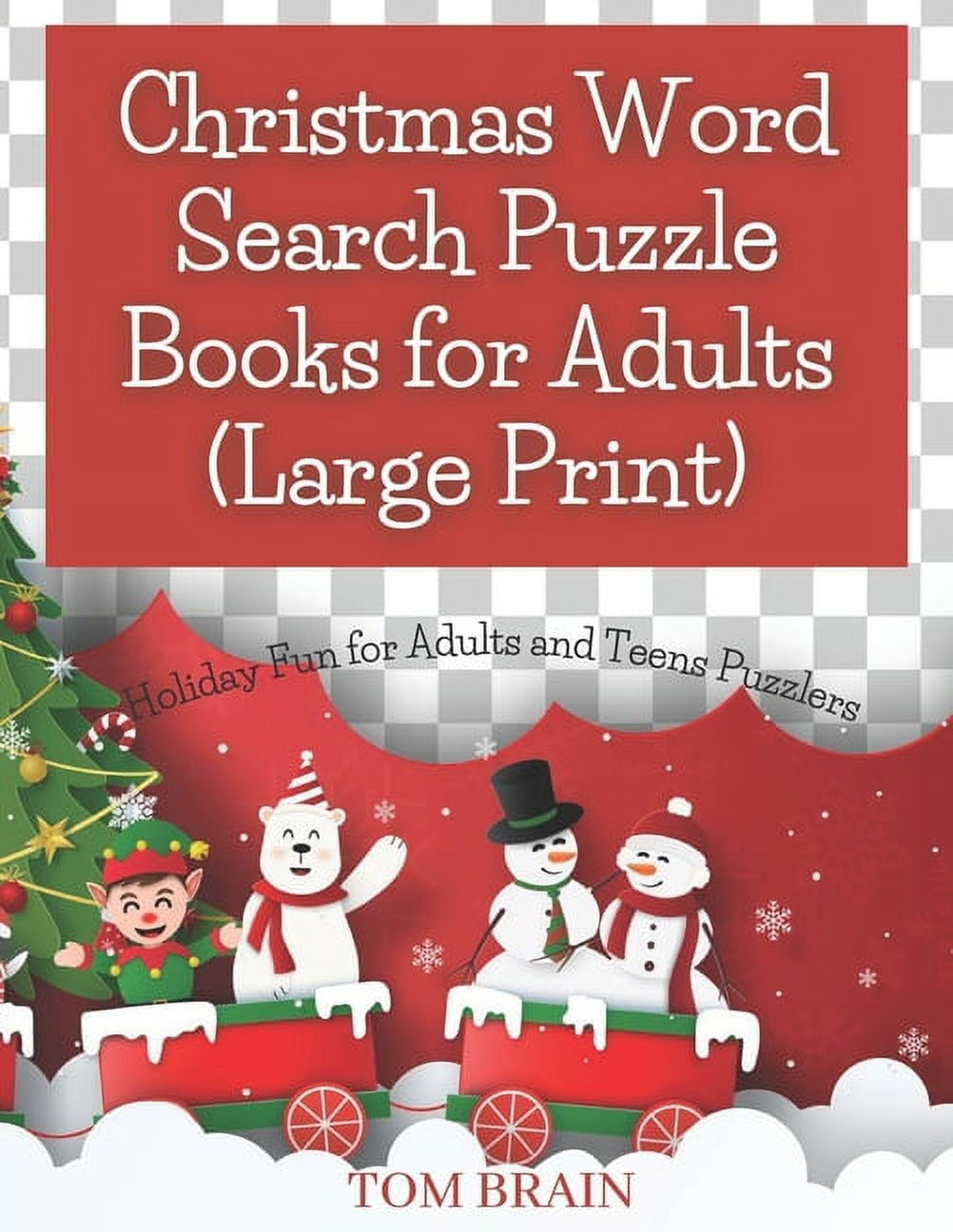 Christmas Word Search Puzzle Books For Adults (Large Print): Holiday Fun For Adults And Teens Puzzlers, (Paperback) for Christmas Word Search Books