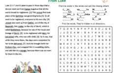 Christmas Word Search Puzzle From Luke » Reasons For Hope* Jesus within Christmas Word Search Bible