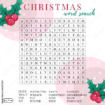 Christmas Word Search Puzzle. Fun Colorful Printable Activity With Regard To Christmas Word Search Game