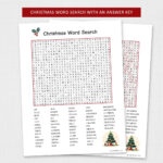 Christmas Word Search Puzzle Pertaining To Christmas Word Search Key