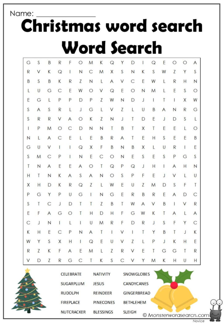 Free Printable Word Searches For Christmas