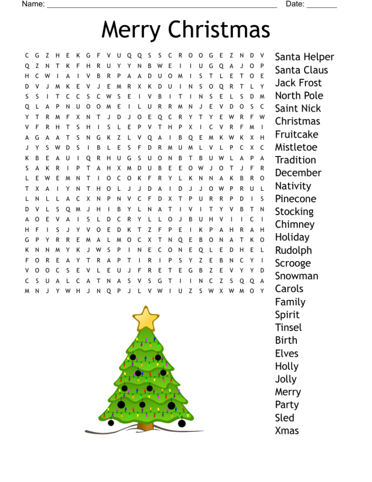 Christmas Tree Word Search Pro