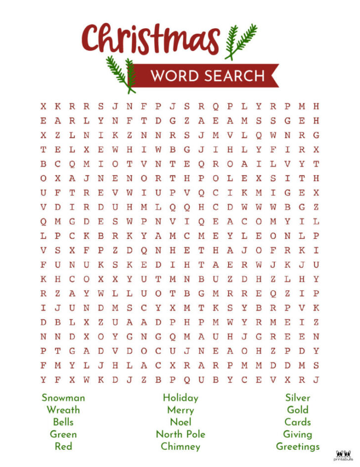 Word Search Christmas Hard