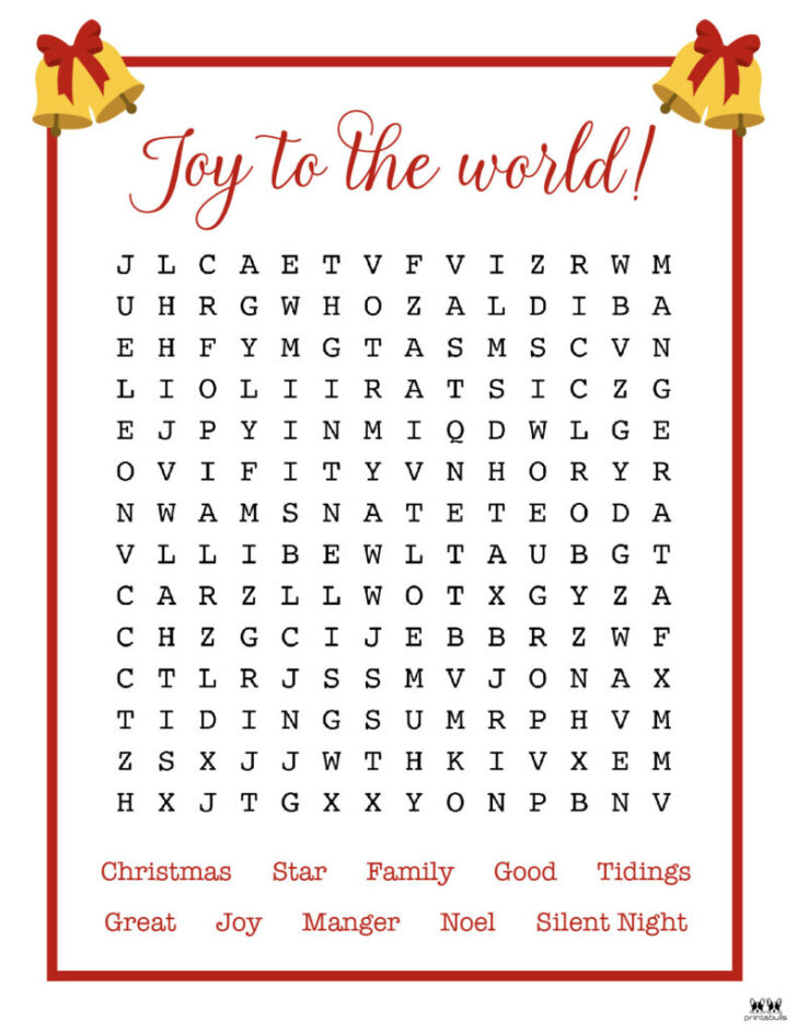 Religious Christmas Word Search Puzzles