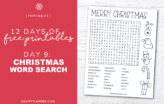 Day 9: Christmas Word Search {12 Days Of Free Christmas Printables inside 12 Days Of Christmas Word Search Answers
