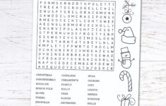 Day 9: Christmas Word Search {12 Days Of Free Christmas Printables pertaining to Christmas Treats Word Search Answers