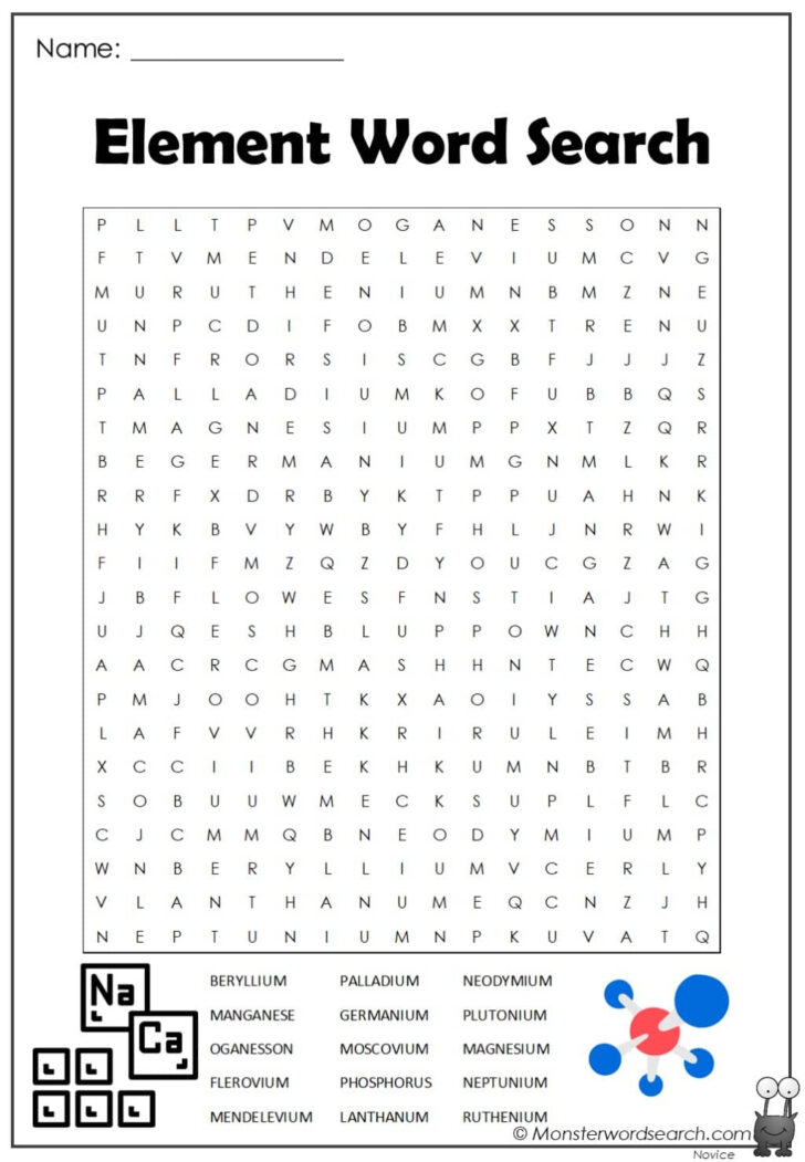 Christmas Element Word Search