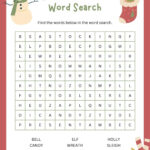 Free, Editable Christmas Worksheet Templates | Canva Inside Free Online Christmas Word Search