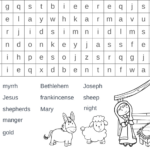 Free Printable Christmas Nativity Word Search   Out Upon The Waters Inside Christmas Religious Word Search Printable