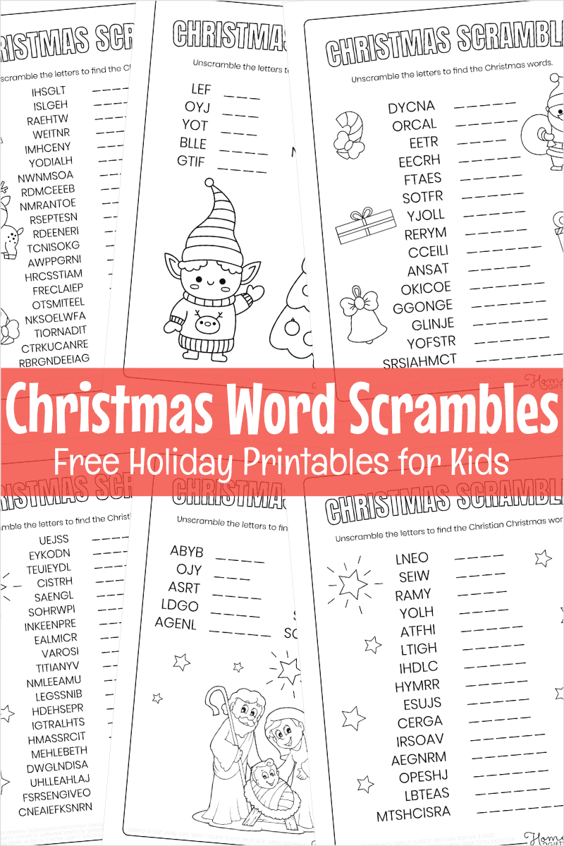 Free Printable Christmas Word Scramble Puzzles For Kids inside Christmas Word Search Homemade Gifts Made Easy