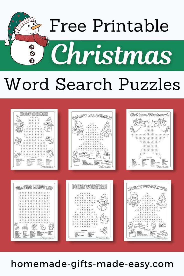 Free Printable Christmas Word Search Puzzles | Homemade Gifts Made inside Homemade Gifts Made Easy Christmas Word Search