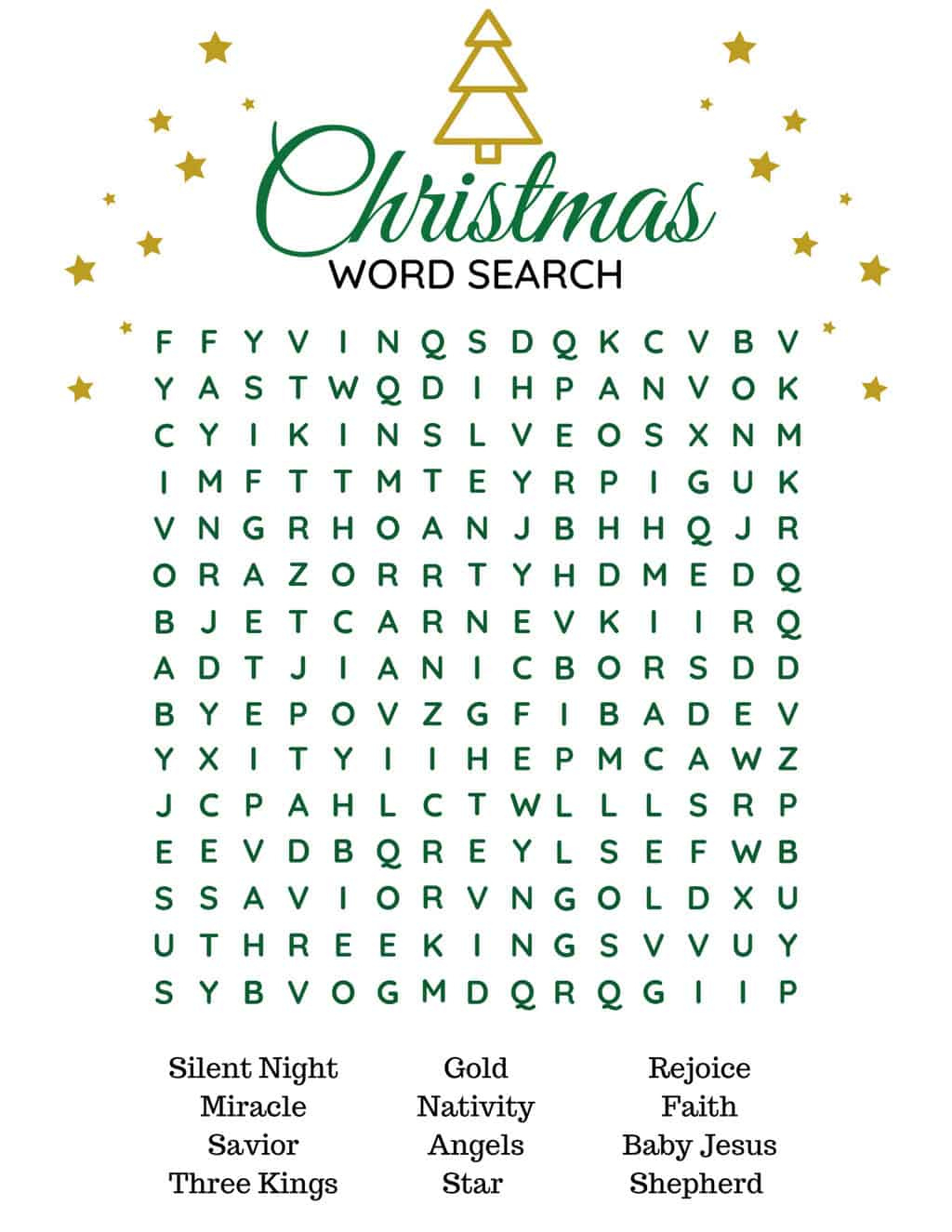 Free Printable Christmas Word Searches - Pretty Providence intended for Christmas Religious Word Search Printable