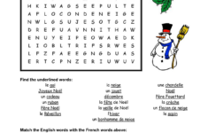 French Christmas Word Search with Christmas Word Search In French