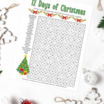 Fun Printable 12 Days Of Christmas Word Search Puzzle For 12 Days Of Christmas Word Search