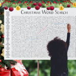 Giant Christmas Word Search, Christmas Game, Printable Xmas Word With Giant Christmas Word Search Answer Key