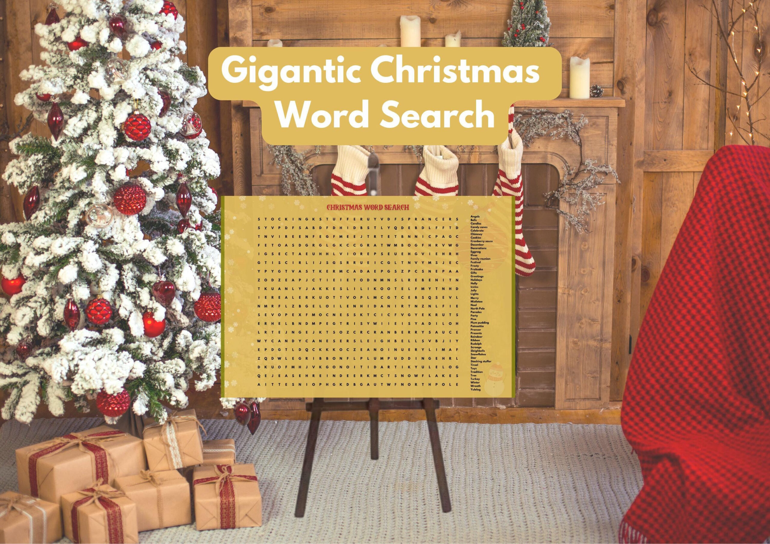 Gigantic Christmas Word Search, Printable Word Search, Christmas intended for Giant Christmas Word Search