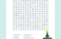 La Navidad Búsqueda De Palabraschristmas Word Search - Etsy inside Christmas Word Search In Spanish