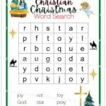 Pre K Christian Christmas Word Search With Answer Key, Printable Inside Christmas Christian Word Search