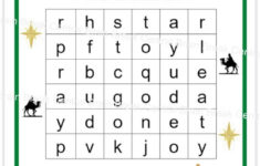 Pre-K Christian Christmas Word Search With Answer Key, Printable regarding Christmas Word Search Christian