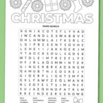 Printable Christmas Word Search   Chevron Lemon For Christmas Themed Word Search