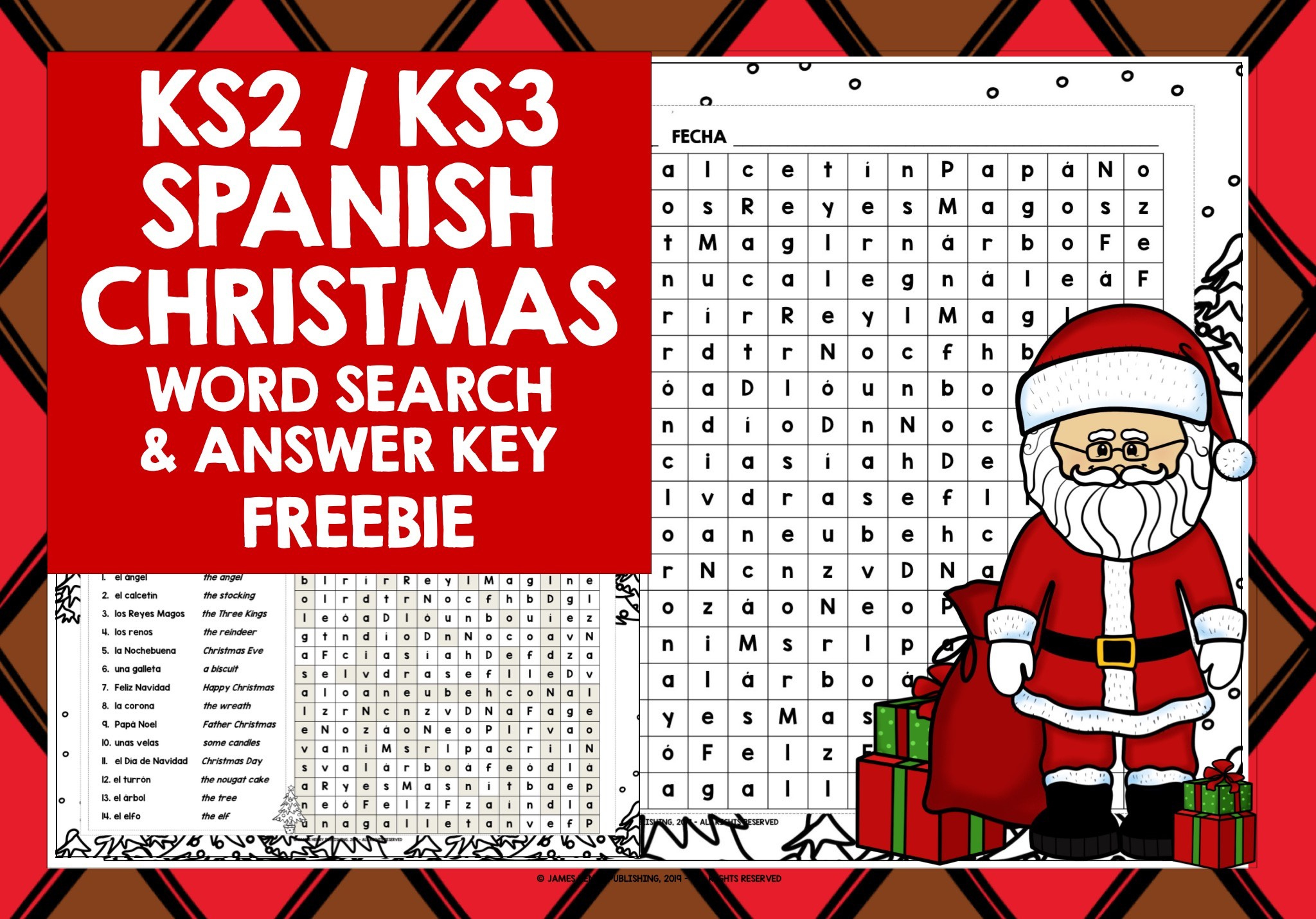 Spanish Christmas Word Search Freebie | Teaching Resources in Free Spanish Christmas Word Search