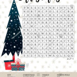 Suchtwortsuche Puzzle. Winterurlaub Kreuzworträtsel. Druckbares Intended For Christmas Word Search Game