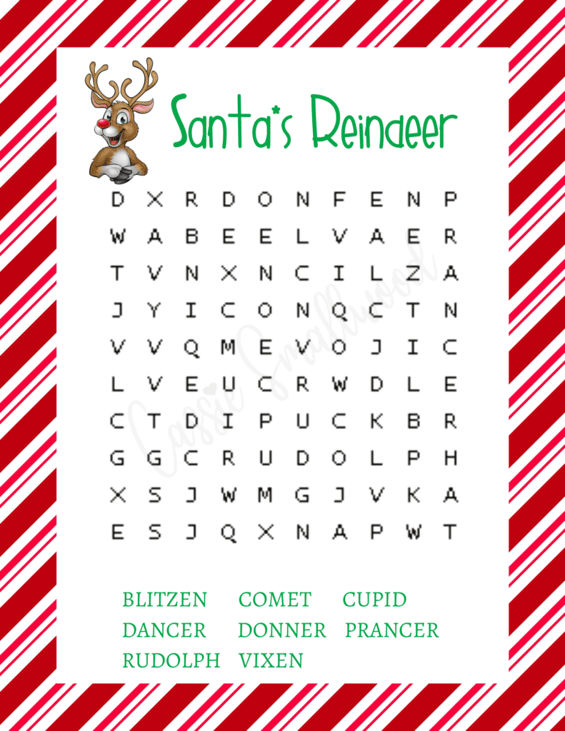 The Christmas Clobber Search throughout Christmas Word Search Print Out