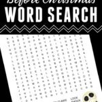 The Nightmare Before Christmas Word Search With Regard To Nightmare Before Christmas Word Search