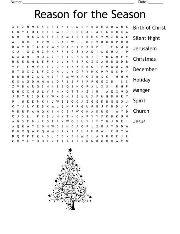 Night Before Christmas Word Search