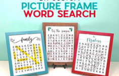 Diy Picture Frame Word Search: The Perfect Personalized Family pertaining to Incredibly Giant Easter Word Search