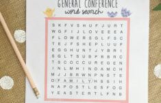 Easter General Conference Activity Pages in Lds Easter Word Search