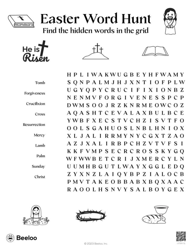 Easter Word Search Puzzles Printable Religious