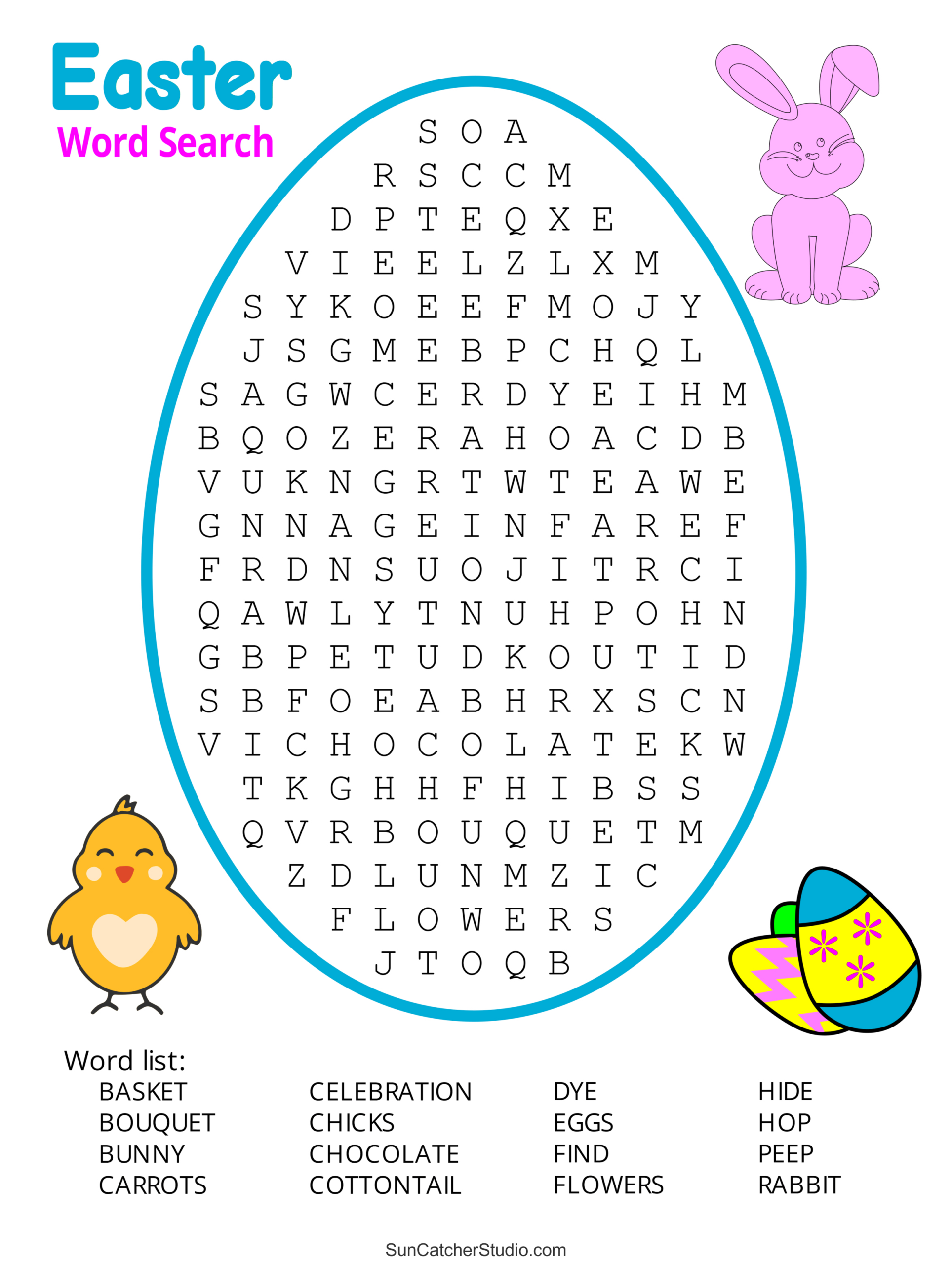 Easter Word Search (Free Printable Pdf Puzzles) – Free Printables with regard to Easter Word Search For Kids