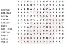 Easter Word Search Puzzle With Answer Sheet, Easter Games, Easter intended for Lds Easter Word Search
