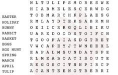 Easter Word Search Puzzle With Answer Sheet, Easter Games, Easter with Adult Easter Word Search