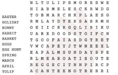 Easter Word Search Puzzle With Answer Sheet, Easter Games, Easter with Easter Word Search Large Print