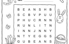 Easter Word Search With Five Words | Planerium throughout Kindergarten Easter Word Search